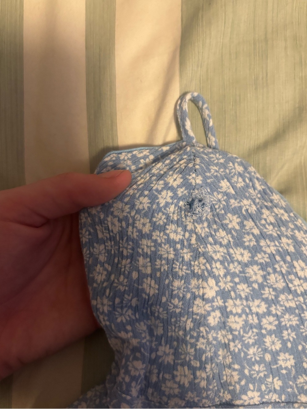 Ocean Drive Light Blue Floral Ruffle Cami - Picture 3 of 3